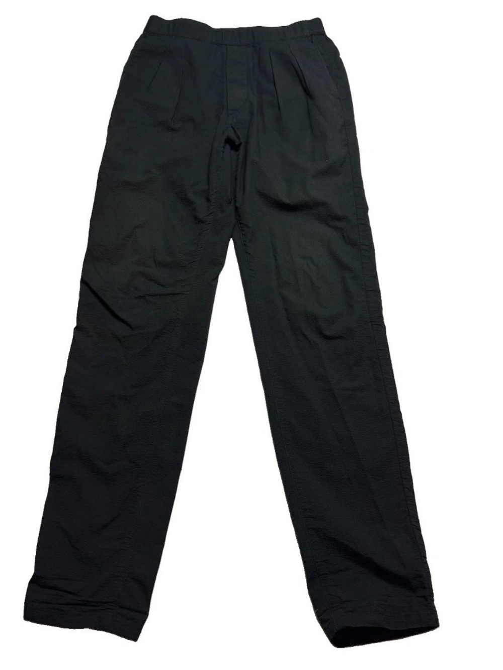 Uniqlo x Christophe Lemaire Men's Tapered Leg Black Seersucker Easy Pant Size: S